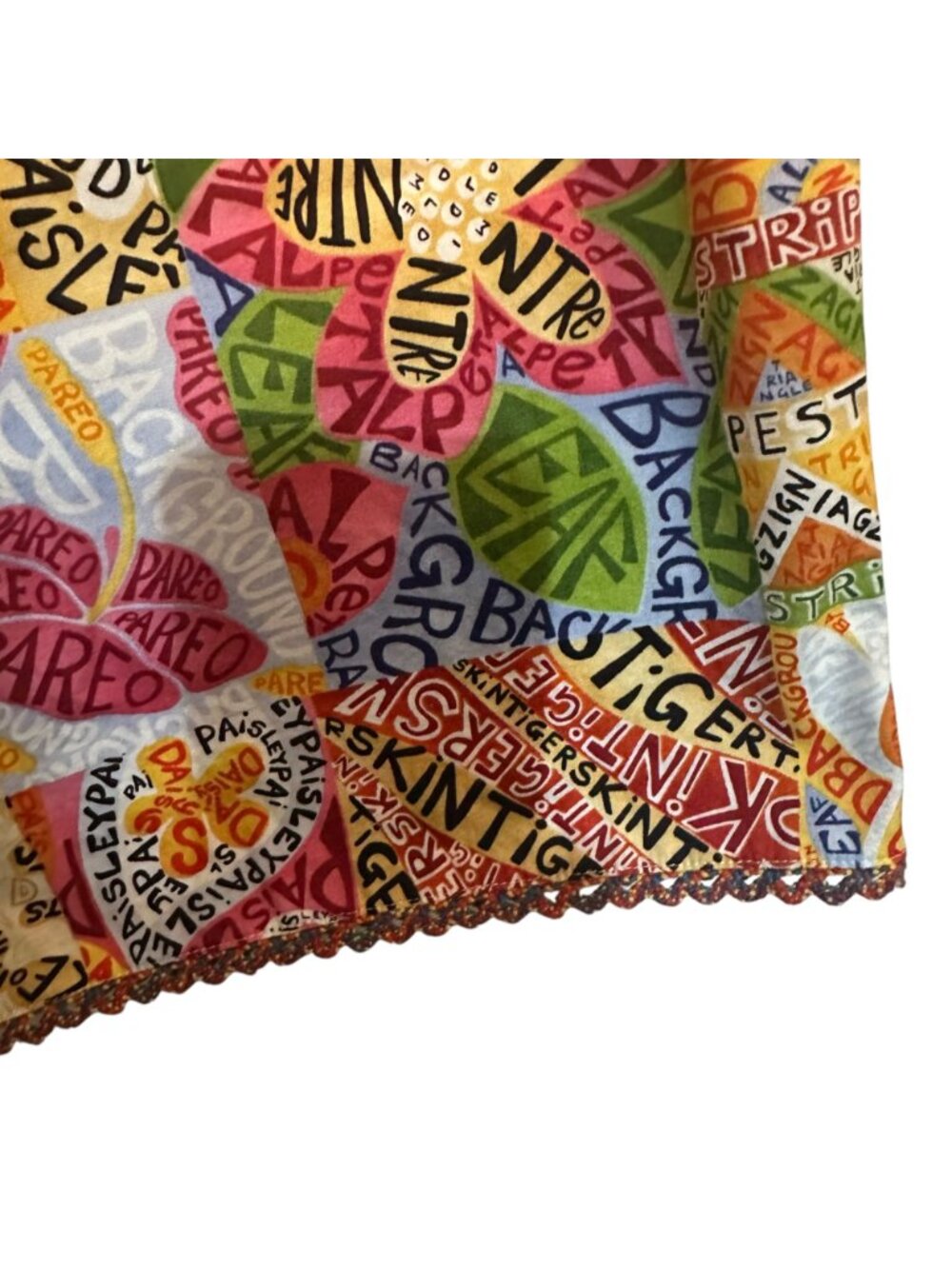 Vintage Colorful Pine Cove Patchwork Skirt Size 12 Floral Paisley Print USA Fest - Picture 3 of 12